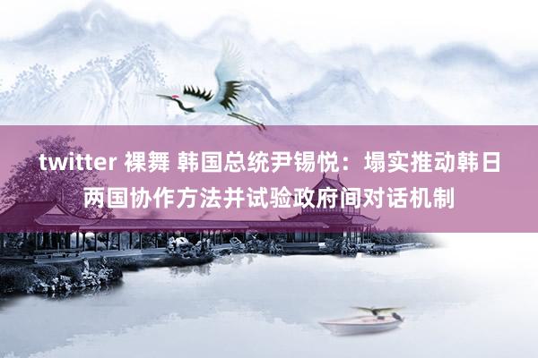 twitter 裸舞 韩国总统尹锡悦：塌实推动韩日两国协作方法并试验政府间对话机制