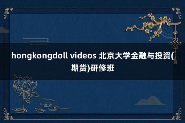 hongkongdoll videos 北京大学金融与投资(期货)研修班