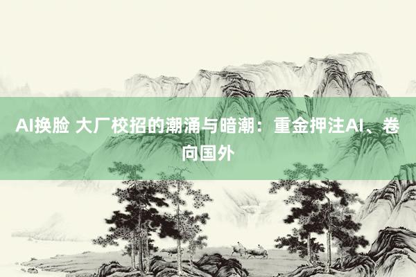 AI换脸 大厂校招的潮涌与暗潮：重金押注AI、卷向国外