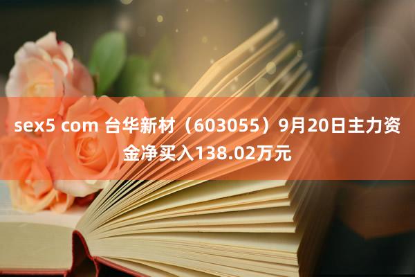 sex5 com 台华新材（603055）9月20日主力资金净买入138.02万元