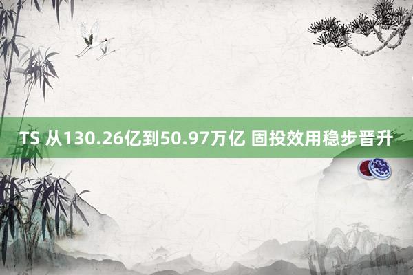 TS 从130.26亿到50.97万亿 固投效用稳步晋升