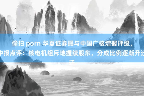 偷拍 porn 华夏证券赐与中国广核增握评级，中报点评：核电机组斥地握续股东，分成比例逐渐升迁