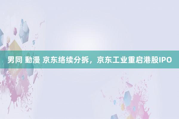 男同 動漫 京东络续分拆，京东工业重启港股IPO