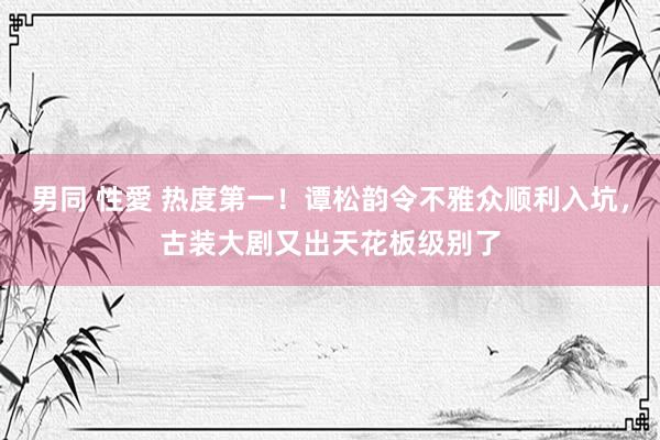 男同 性愛 热度第一！谭松韵令不雅众顺利入坑，古装大剧又出天花板级别了