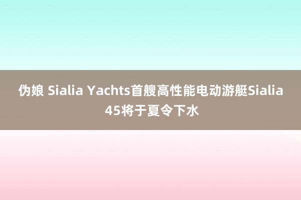 伪娘 Sialia Yachts首艘高性能电动游艇Sialia 45将于夏令下水